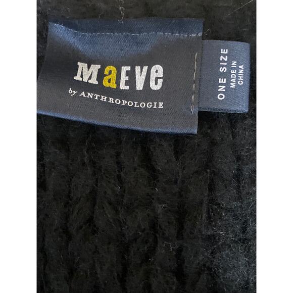 Anthropologie Maeve Black Bauble Knit Chunky Striped Sweater Vest Top Size OS - Picture 5 of 6